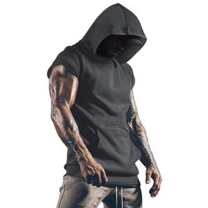 Mezcla de algodón duradero Hombres Stringer Sudaderas con capucha con ajuste delgado de moda Perfecto para entrenamiento físico Deportes al aire libre Viajes - Product Image 5