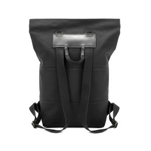 <b>Stylish</b> Vegan Waxed Canvas Leather Trims Vintage Unisex Anti-Theft <b>Waterproof</b> Polyester Lining 20-39L <b>Backpack</b> for Students - Product Image 2