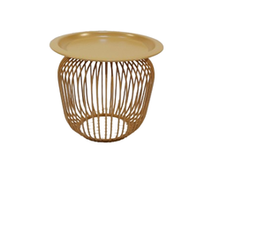 Présentoir à gâteaux personnalisé Plateau design martelé avec base en aluminium Plateau fini naturel avec base en bois pour servir les dattes et les tasses à gâteau - Product Image 6