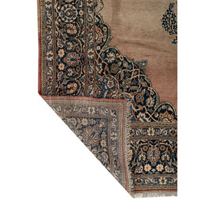 Alfombra de Lana Anudada a Mano Azul Aalam, Alfombra Rectangular Grande de 9x12 con Medallón para Decoración del Hogar, Sala de Estar, Pasillo, Pae-6464 - Product Image 5