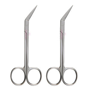 Ciseaux à iris coudés en acier inoxydable de qualité supérieure, 115 mm, sur mesure |   Ensemble d'instruments chirurgicaux à pointe fine certifiés CE pour une précision accrue - Product Image 2