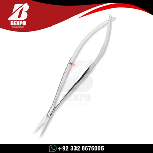 Micro-ciseaux à pointe fine de 12 cm, courbés, en acier inoxydable, réutilisables, pour microchirurgie, vente en gros - Product Image 3