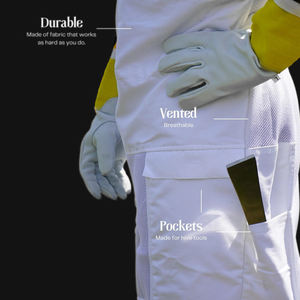El mejor mono de traje ventilado de apicultura de algodón transpirable para adultos y niños con logotipo personalizado protector a prueba de agua para Apicultor - Product Image 6