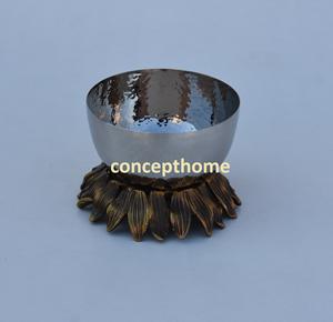 Bol à chocolat plaqué argent, nouvelle arrivée, bol à bonbons fait à la main, forme ronde, en acier inoxydable, design moderne, bol à collations et à fruits - Product Image 5