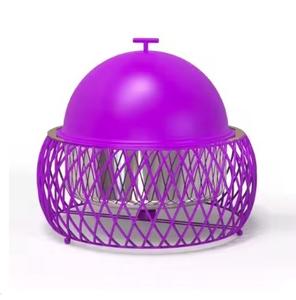 Fournitures en gros de haute qualité Base en bois attrayante chauffe-aliments avec casserole en métal support Chapati pour servir une marmite - Product Image 5