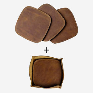 Kurtuba- Genuine Leather Luxury Coasters - Product Image 5