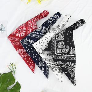 ผ้าพันคอยืดหยุ่นแบบคาดศีรษะพิมพ์ลายวินเทจผ้าโพกหัวผ้าฝ้ายผ้าพันหัวผ้าพันคอสามเหลี่ยมสำหรับผู้หญิงเด็กผู้หญิง - Product Image 3