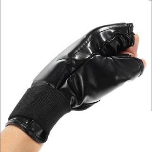 Guantes de boxeo de medio Dedo de cuero pakistaní genuino para hombres y mujeres, guante envolvente de mano de entrenamiento ganador para boxeo de artes marciales - Product Image 5