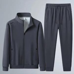 Vente en gros de survêtements respirants élégants Qualité supérieure 100% Survêtements à fermeture éclair en coton biologique Ensemble d'été décontracté de 2 pièces - Product Image 1