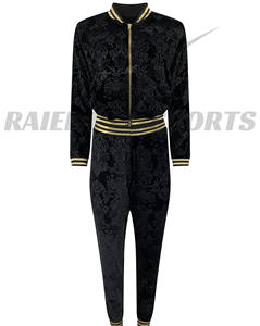 Hot <b>Sale</b> Customized Velvet Tracksuit Best Quality New Design <b>Jump</b> Suit Hoodies Trouser Set Breathable Sweatsuit Winter Low MOQ - Product Image 1
