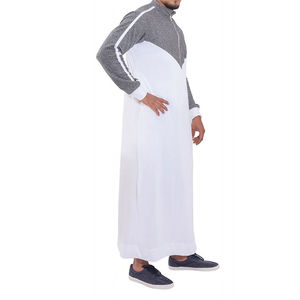 Thobe Jubbah musulman traditionnel pour homme, de haute qualité, léger, style simple, nouveau, avec logo personnalisé, broderie perlée, vêtements saoudiens - Product Image 4