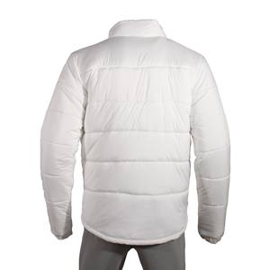 Oem veste en duvet matelassée blanche de haute qualité, de couleur unie, en 100% coton épais et sublimation, avec logo personnalisé - Product Image 5