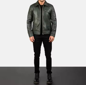 Veste en cuir d'agneau pour hommes à la mode veste en cuir pour hommes veste en cuir - Product Image 5