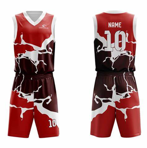 100% Polyester Basketball Vêtements Conception Personnalisée Basketball Jersey Uniformes Ensembles Jeunesse Équipe Motif Sublimation - Product Image 2