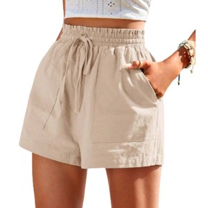 Shorts de course à pied décontractés pour femmes Yoga taille haute séchage rapide vêtements de sport de plein air short pour femmes à motif solide - Product Image 2