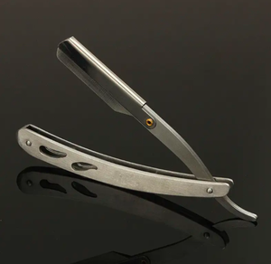 Cuchillo de afeitar plegable ANAAIF, nuevo para afeitado perfecto, maquinilla de afeitar de acero inoxidable de borde recto con 10 cuchillas para vello corporal - Product Image 3