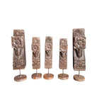 Soporte de Madera Vintage Indio, Tallado a Mano, Decoración Arquitectónica de Pared, Estilo Rústico Antiguo para Interiores del Hogar, Combinación Variada, 1 Unidad - Product Image 5