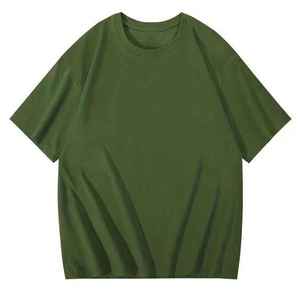 T-shirt en coton tricoté 100 % pour homme, coupe ample, épaules tombantes, respirant, personnalisable, style hip-hop, séchage rapide, poids lourd - Product Image 5