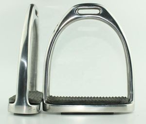 Material sólido Suministros para montar a caballo Offset Flexible Ecuestre Aleación de aluminio Carreras de caballos Estribo antideslizante - Product Image 2