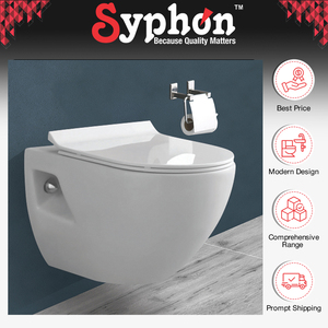 Inodoro de armario de agua colgado en la pared de cerámica blanca de calidad confiable de diseño único más vendido a precio de mercado asequible - Product Image 2