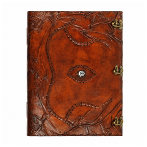 Libro de Hechizos de Cuero Extra Grande Hocus Pocus, Diario de Halloween de 22x14.5 Pulgadas con Cerradura, Decoración Gótica Espeluznante - Product Image 1