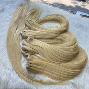 EXTENSIONES DE CABELLO HUMANO RECTO SUPER DOBLE DRENAJE DE DONANTE CRUDO MEJOR VENTA - Product Image 3