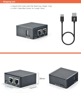 Aismartlink nanopi r2s mã nguồn mở Mini Router với dual-gbps cổng Ethernet NAS nhà thông minh Gateway, bó với CNC trường hợp kim loại - Product Image 3