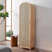 Meilleure vente garde-robe placard armoire en rotin naturel fait à la main des armoires écologiques meubles d'intérieur marque personnalisée accepter
