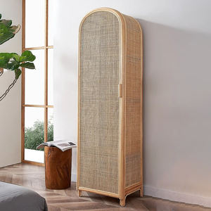 Best Selling Wardrobe Closet Natural <b>Rattan</b> <b>Cabinet</b> Handmade Eco-friendly <b>Cabinets</b> Interior Furniture Custom Brand Accept - Product Image 6
