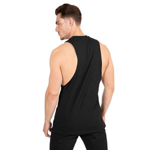 Adult Men's Casual Summer Tank Tops Plus Size Sleeveless Drop Arm Hole Muscle Gym Workout <b>Singlet</b> Black Color - Product Image 2