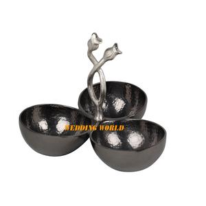 Cuenco de chocolate martillado negro Nueva llegada Cuenco dulce hecho a mano Tamaño personalizado Decorativo Nuevo cuenco de chocolate de metal - Product Image 1