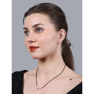 Colliers mangalsutra de style coréen, 1 collier fin à perles, bijoux élégants et durables - Product Image 2
