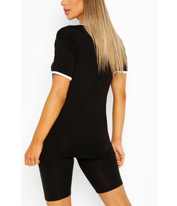 Vente en gros de nouveautés d'automne et d'hiver personnalisées, couleur unie, haut à capuche court et mince, pantalon décontracté, ensemble deux pièces pour femme, ensemble court - Product Image 2