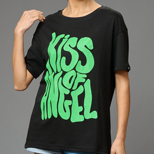 Camiseta de manga corta de algodón 100% ajustada informal de verano para mujer de marca transpirable ropa de calle de ajuste Regular - Product Image 1