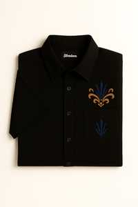 <b>Men's</b> <b>Shirts</b> 100% Cotton Short Sleeve Casual <b>Shirt</b> With Embroidery | Custom Logo Summer <b>Shirt</b> <b>For</b> <b>Men</b> - Product Image 3