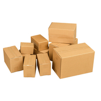 Customized 8x6x4 Mailing Packing Boxes Strong Brown Corrugated Kraft Shipping Cartons Cardboard Paper Boxes with Matt Lamination