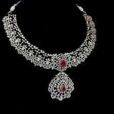 17CT Diamond Ruby Bridal <b>Necklace</b>, Indian Wedding Jewelry, Luxury Kundan Polki Style <b>Statement</b> <b>Necklace</b>, Heirloom Bridal Set - Product Image 2