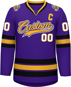 Jersey de hockey sobre hielo de malla de poliéster para jugadores profesionales personalizados al por mayor, ropa de hockey sobre hielo para hombres - Product Image 2