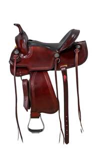 Arnés de vaca americano de alta calidad, asiento con estampado de avestruz verde, asiento de caballo occidental redondo con cuero genuino - Product Image 4