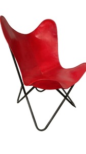 100% Premium Quality Vintage Red Butterfly Chair Cover Folding Frame Powder Coated Black Rustic Style for Outdoor Living Room - Product Image 2