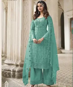 Indian Ethnic Wear Butterfly Net with Embroidery work Fancy Salwar Kameez Suit for Wedding Wear and Festival Wear Dress and suit