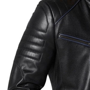 Vente en gros bon marché veste en cuir pour hommes respirants nouveau prix bon marché nouvelle veste en cuir légère et élégante Service OEM - Product Image 6