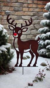 Figurines d'animaux en métal résine dorée élégantes décorations de renne en plein air pour ornements de jardin et décoration de table - Product Image 4