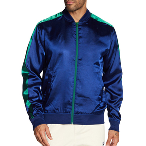 Angeles Angels Navy Satin Jacket Logos brodés à pleine pression, Blouson bombardier vintage, Veste unisexe - Product Image 6