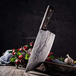 Couteau à découper en acier Damas forgé à la main ambidextre respectueux de l'environnement de 6 à 7,9 pouces avec manche en bois de rose mat - Product Image 1