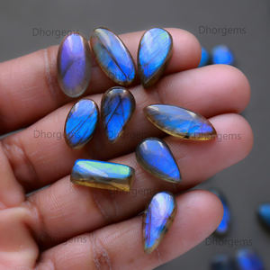 Cabujones de Labradorita Fuego Azul, Corte Ovalado y Pera, Piedras Preciosas Sueltas, Cristales Naturales Hechos a Mano para Joyería - Product Image 4
