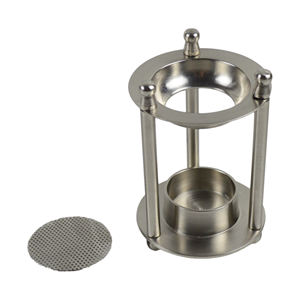 Quemador de Incienso de Metal de Diseño Moderno y Elegante, Quemador de Incienso Real Brillante de Latón con Acabado Plateado - Product Image 2