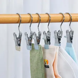 Stainless Steel Hook Clothes Drying Clips Foldable 3-Shaped Hook Clip Non Marking Dip Storage Drying Clips Scarves Scarves Pants