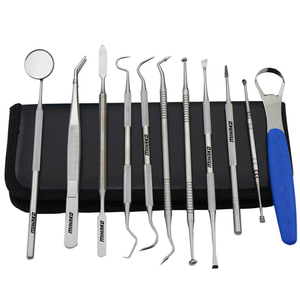 Juego de Instrumentos dentales de alta calidad de 9 piezas para dentistas e higienistas Juego de Instrumentos dentales Premium con estuche de transporte - Product Image 2