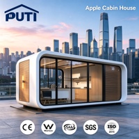 Cabane en bois de qualité supérieure de 13 m², maison préfabriquée modulaire avec salle de bain, prête pour le camping